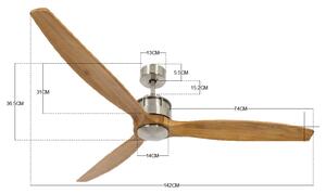 Lucci air 210506 - Stropní ventilátor AIRFUSION AKMANI pavlovnie/hnědá + DO