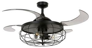 FANAWAY 212920 - LED Stropní ventilátor INDUSTRI 3xE27/4W/230V černá + DO