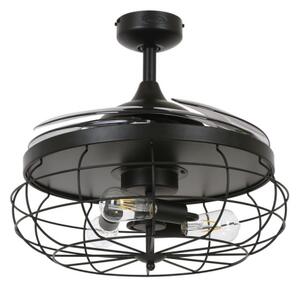 FANAWAY 212920 - LED Stropní ventilátor INDUSTRI 3xE27/4W/230V černá + DO