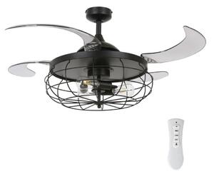 FANAWAY 212920 - LED Stropní ventilátor INDUSTRI 3xE27/4W/230V černá + DO