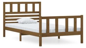 Rám postele medově hnědý masivní dřevo 100 x 200 cm