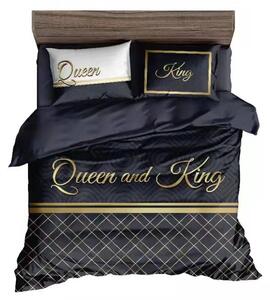 Bavlněné povlečení jednolůžkové 2 dílné + povlak na polštářek ZDARMA - King and Queen modern