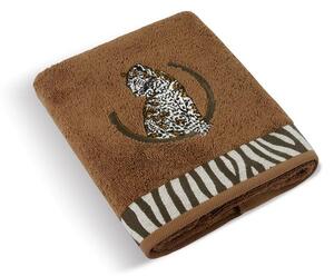 Froté ručník a osuška kolekce Leopard - Osuška 70x140 cm hnědá