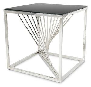 DekorStyle Konferenční stolek LAINE malý stříbrný