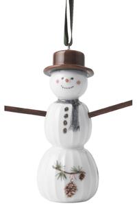 Kähler Design Závěsná keramická dekorace Sněhulák Hammershøi Christmas - Man KD524