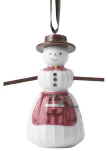 Kähler Design Závěsná keramická dekorace Sněhulák Hammershøi Christmas - Wife KD526