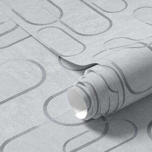 Tapety Světlé pozadí s protáhlými ovály, šedé obrysy, Tapety abstraktní, a00921 : uwalls.cz