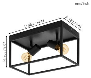 Eglo 98332 - Stropní svítidlo SILENTINA 2xE27/40W/230V