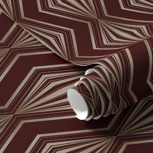 Tapety Diamantový geometrický vzor na vínově hnědém pozadí, Tapety abstraktní, a00925v1 : uwalls.cz