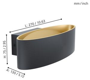 Eglo 98542 - LED Nástěnné svítidlo MACCACARI LED/10W/230V