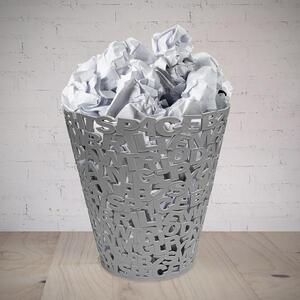 Odpadkový koš Letters | šedý