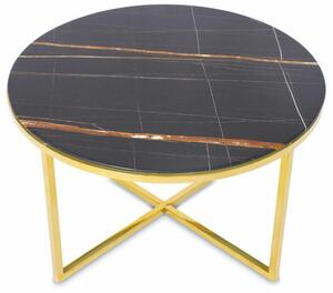 DekorStyle Konferenční stolek VERTIGO GOLD černý