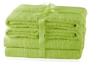 Sada ručníků AmeliaHome Amary světle zelených