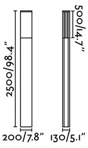 FARO 74444E - Venkovní lampa DATNA 2G11/36W/230V IP65