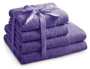 Sada bavlněných ručníků AmeliaHome AMARI fialová