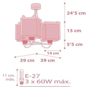 Dalber 64587 - Dětský lustr LITTLE FOX 3xE27/60W/230V