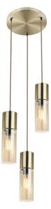 Globo 21000-3HM - Lustr na lanku ANNIKA 3xE27/25W/230V pr. 30 cm mosaz