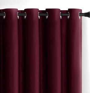 Vínový sametový dimout závěs 140x245 cm Eyelets – Restilo