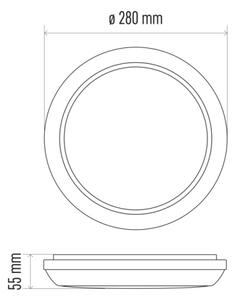 LED Venkovní stropní svítidlo DORI LED/24W/230V IP54 kulaté
