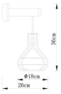 Globo 15388W - Nástěnné svítidlo CLASTRA 1xE27/60W/230V