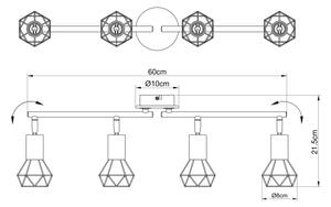 Globo 54802S-4 - Bodové svítidlo XARA 4xE14/40W/230V