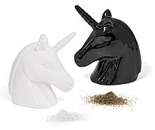 Slánka a pepřenka Unicorn | černá a bílá