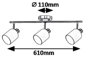 Rabalux 5011 - Bodové svítidlo NATINA 3xE14/25W/230V