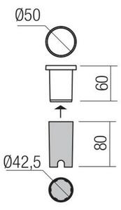 Redo 90044 - LED Venkovní zápustné svítidlo INCAS LED/2,3W/230V IP65