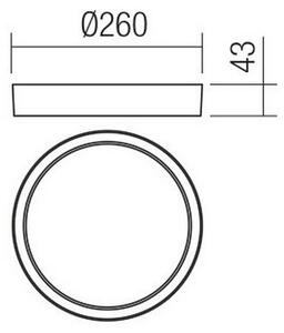 Redo 90155 - LED Venkovní stropní svítidlo PONZA LED/16W/230V pr. 26 cm IP65
