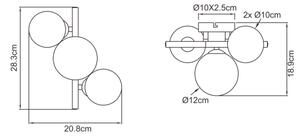 Globo 56133-3W - LED Přisazený lustr RIHA 3xG9/3,5W/230V