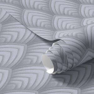 Tapety Objemové oblouky podobné šedé škále s jemným přechodem, Tapety abstraktní, a00989 : uwalls.cz