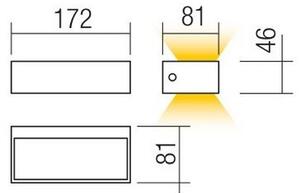 Redo 90153 - LED Venkovní nástěnné svítidlo LAMPRIS LED/9W/230V IP65
