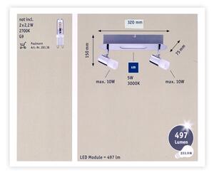 Paulmann 66647 - LED Bodové svítidlo 2xG9/10W/230V + LED/5W