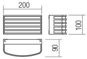 Redo 90038 - LED Venkovní nástěnné svítidlo SEBRA LED/15W/230V IP54