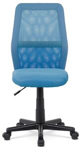 Dětská židle, potah modrá látka, síťovina MESH a ekokůže, výškově nastavitelná KA-Z101 BLUE