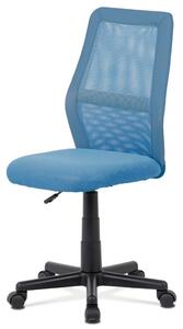 Dětská židle, potah modrá látka, síťovina MESH a ekokůže, výškově nastavitelná KA-Z101 BLUE