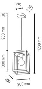 Spot-Light 61540174 - Lustr na lanku KAGO 1xE27/60W/230V matný dub