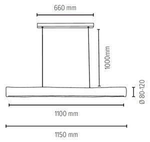 Spot-Light 69680104 - LED Stmívatelný lustr na lanku LUCAS LED/33W/230V