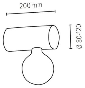 Spot-Light 6994151 - Nástěnné svítidlo TRABO 1xE27/25W/230V