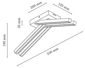 Spot-Light 2246474 - LED Přisazený lustr LINUS 4xLED/4,5W/230V matný dub