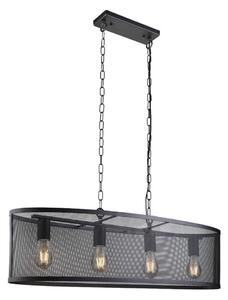 Searchlight 2484-4BK - Lustr na řetězu FISHNET 4xE27/60W/230V černá