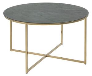 Actona Konferenční stolek Alisma mramor šedý/zlatý