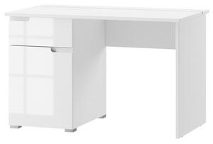 Szynaka Psací stůl Selene 120 cm bílý lesk/mat