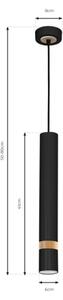 Lustr na lanku JOKER BLACK WOOD 1xGU10/8W/230V