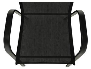 Zahradní židle VALENCIA 2 černá, stohovatelná IWH-1010010 sada 2ks
