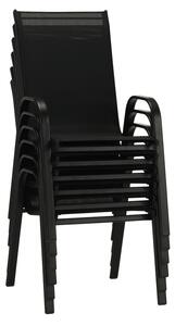 Jídelní set rozkládací GRANADA XXL antracit + 8x židle VALENCIA 2 černá