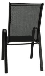 Jídelní set APOLLON antracit + 4x židle VALENCIA 2 černá
