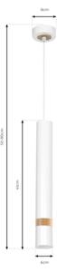 Lustr na lanku JOKER WHITE WOOD 1xGU10/8W/230V