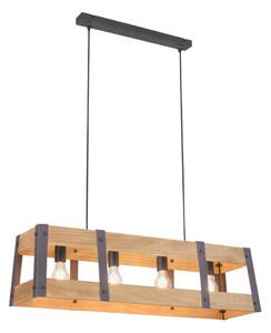 Leuchten Direkt 15721-79 - Lustr na lanku CRATE 4xE27/60W/230V