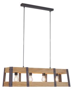 Leuchten Direkt 15721-79 - Lustr na lanku CRATE 4xE27/60W/230V
